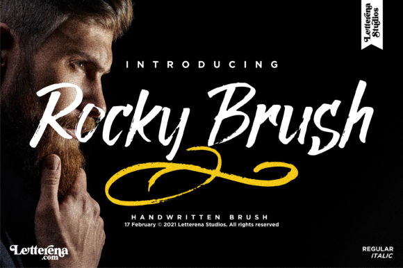 Rocky Brush: A Cool, Casual Display Font for Fresh Designs