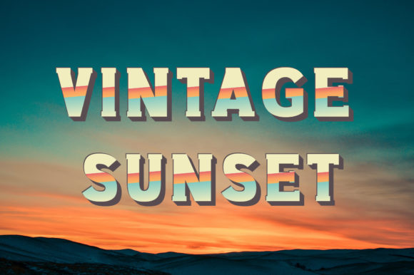 Vintage Sunset: A Bold Retro Display Font for Distinctive Design